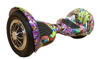 Гироскутер Smart Balance Wheel SUV 10 дюймов, фиолетовый граффити