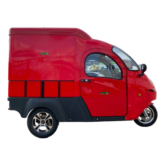 Электротрицикл грузовой GreenCamel Тендер E1200 (72V 2500W) кабина, BOX, понижающая